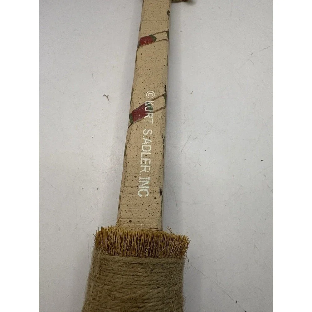 Vintage Set Of 3 Kurt S. Adler Mini Snowmen Decorated Brooms Hand Painted 18”